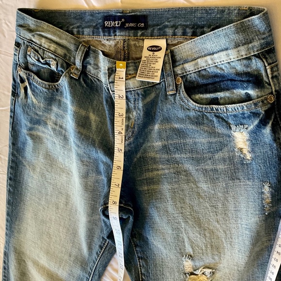 Revolt Jeans Co.Heavily Distressed Jeans sz 9 - Picture 4 of 8